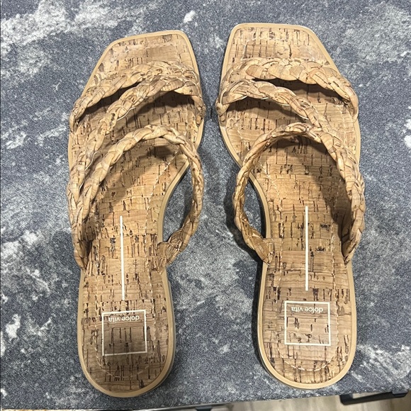 Dolce Vita Cork Braided Sandals - Picture 1 of 4